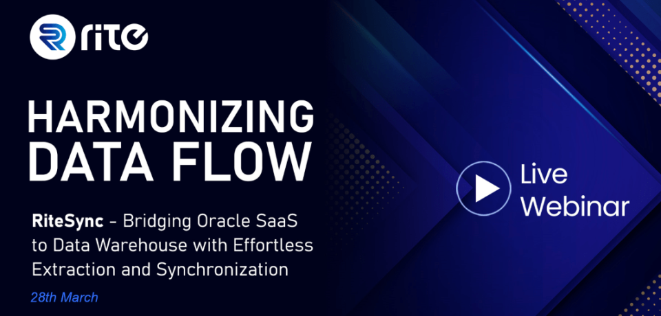 RiteSync is an Extraction and Synchronization tool for Oracle SaaS Customers. But is that all? No.